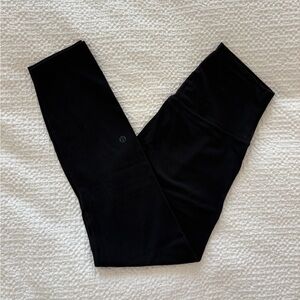Lululemon Wunder Under Crop Leggings Black Size 6 Full-On Luxtreme